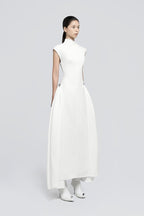 Sleeveless High Neck Maxi Dress H6614