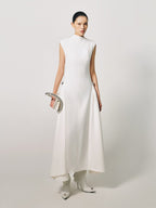 Sleeveless High Neck Maxi Dress H6614