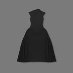 Sleeveless High Neck Maxi Dress H6614