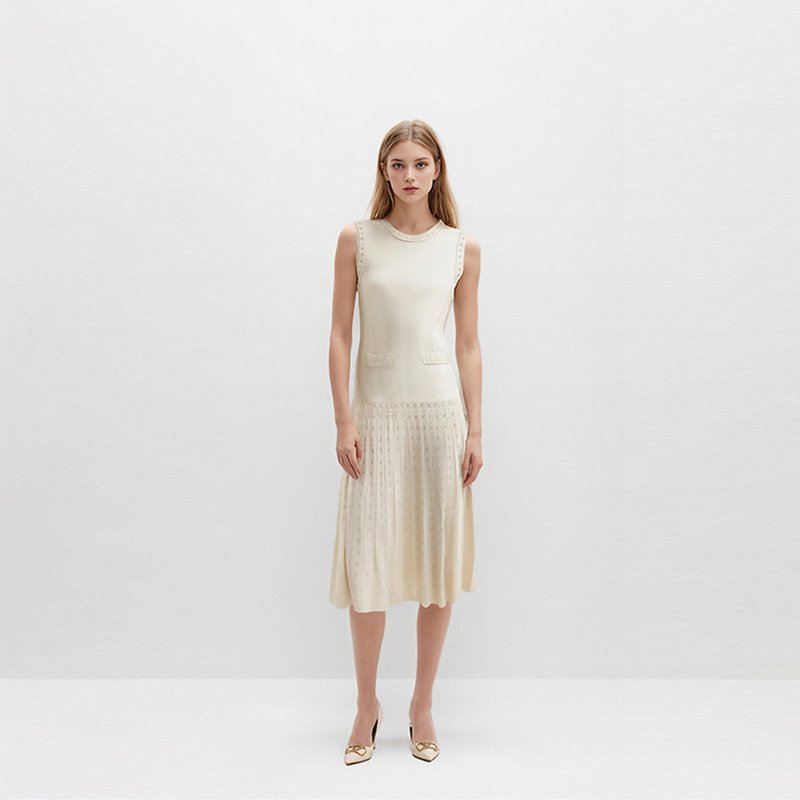 Sleeveless Knit Midi Dress H6698