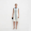 Sleeveless Pleated Midi Dress H6699