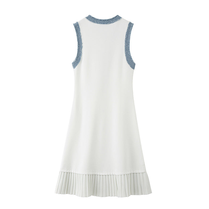 Sleeveless Pleated Midi Dress H6699