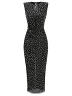 Sleeveless Polka Dot Maxi Dress H6670