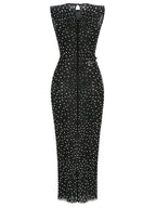 Sleeveless Polka Dot Maxi Dress H6670