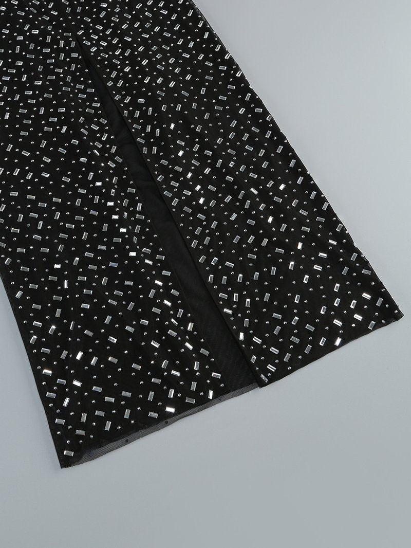 Sleeveless Polka Dot Maxi Dress H6670