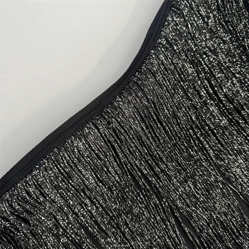 Sleeveless Ruched Metallic Midi Dress H6749