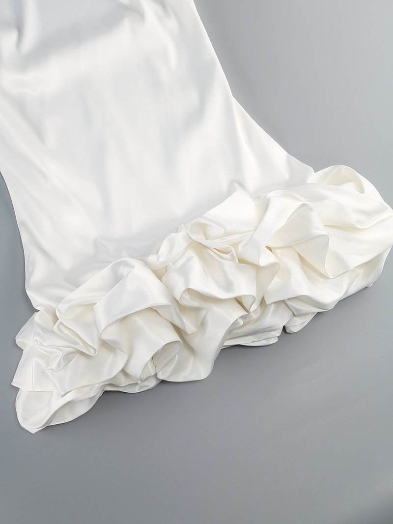 Sleeveless Ruffle Hem Mini Dress H6547