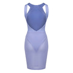 Sleeveless White Top with Pencil Skirt Set H6883