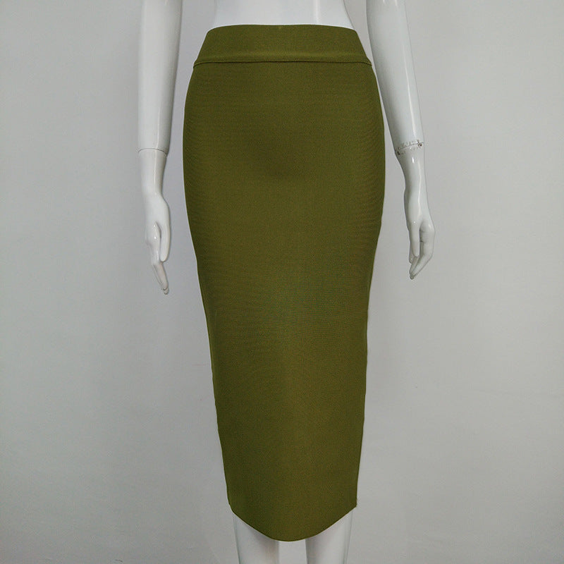 Solid Color Pencil Skirt Set H240