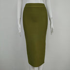 Solid Color Pencil Skirt Set H240