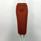 Solid Color Pencil Skirt Set H240