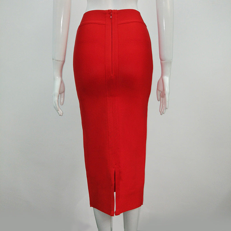 Solid Color Pencil Skirt Set H240