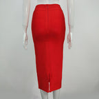 Solid Color Pencil Skirt Set H240