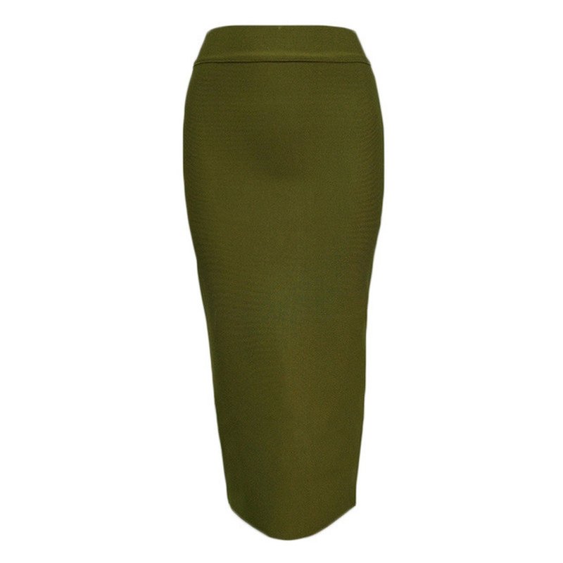 Solid Color Pencil Skirt Set H240