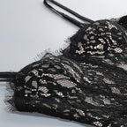 Spaghetti Strap Sleeveless Scalloped Lace Bodycon Gown D2607