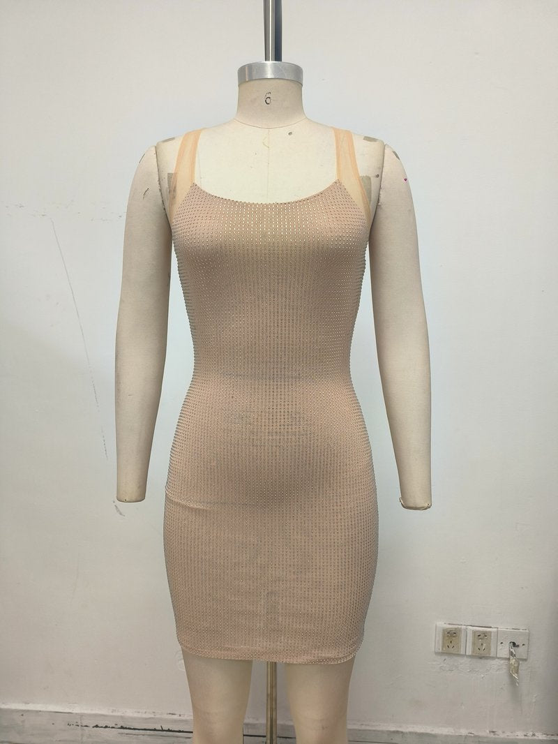 Sparkle Beaded Mini Bodycon Dress H7060