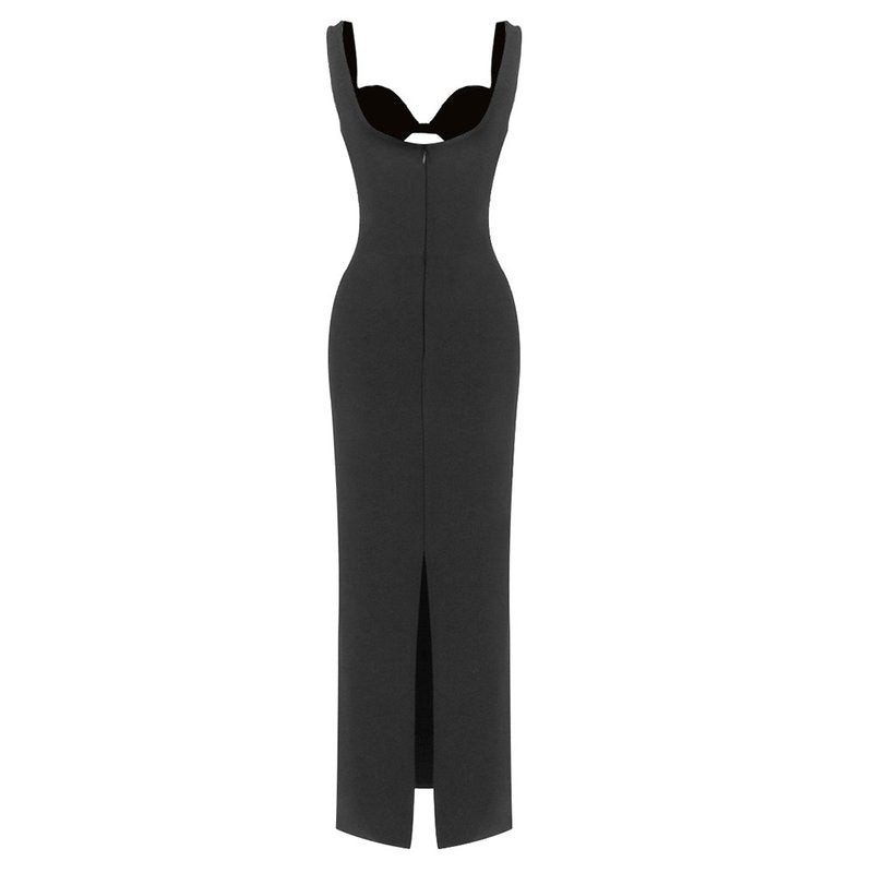 Sparkle Cutout Strapless Gown H7009