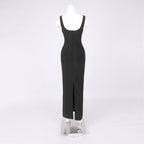 Sparkle Cutout Strapless Gown H7009