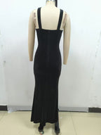 Sparkle Cutout Velvet Maxi Dress H6491