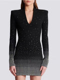 Sparkle Dot Long Sleeve Mini Dress H0013