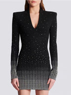 Sparkle Dot Long Sleeve Mini Dress H0013