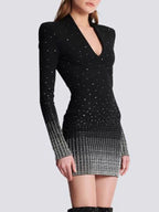 Sparkle Dot Long Sleeve Mini Dress H0013