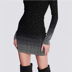 Sparkle Dot Long Sleeve Mini Dress H0013