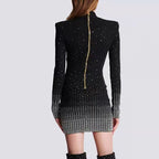 Sparkle Dot Long Sleeve Mini Dress H0013