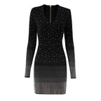 Sparkle Dot Long Sleeve Mini Dress H0013
