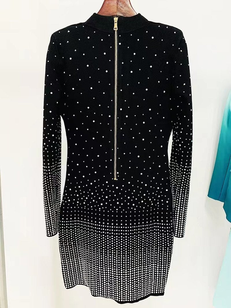 Sparkle Dot Long Sleeve Mini Dress H0013