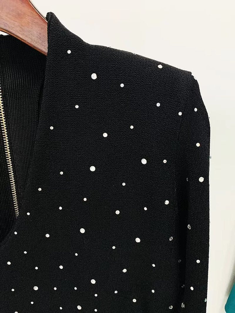 Sparkle Dot Long Sleeve Mini Dress H0013