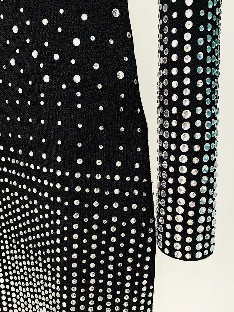Sparkle Dot Long Sleeve Mini Dress H0013