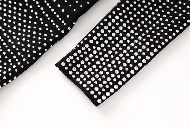 Sparkle Dot Long Sleeve Mini Dress H0013