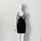 Sparkle Embellished Bandage Dress H6144
