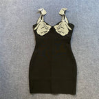 Sparkle Embellished Bandage Dress H6144