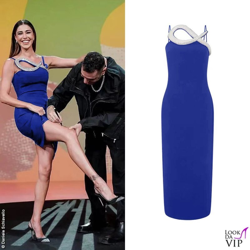 Sparkle Infinity Strap Blue Dress H6148