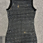 Sparkle Mesh High Neck Maxi Dress H6286