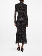 Sparkle Mesh Long Sleeve Maxi Dress H6493