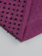 Sparkle Purple Backless Mini Dress H6325