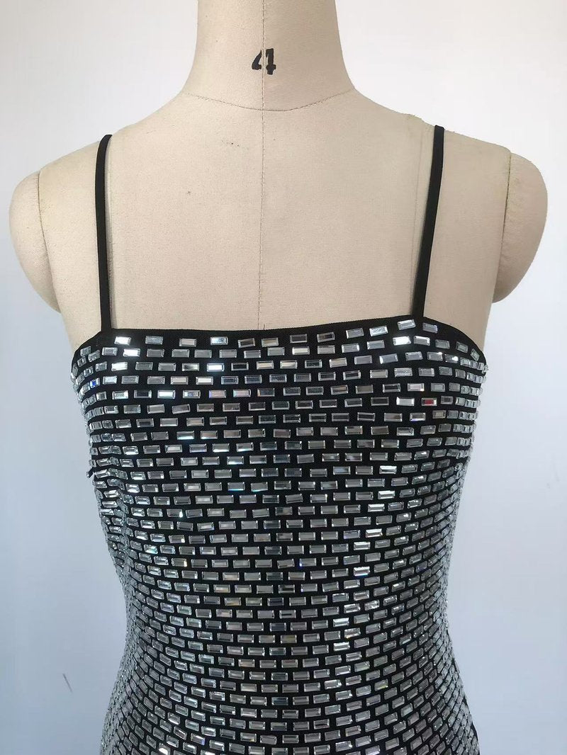 Sparkle Sequin Sleeveless Midi Dress H6671