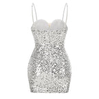 Sparkle Sequin Strapless Mini Dress H6561