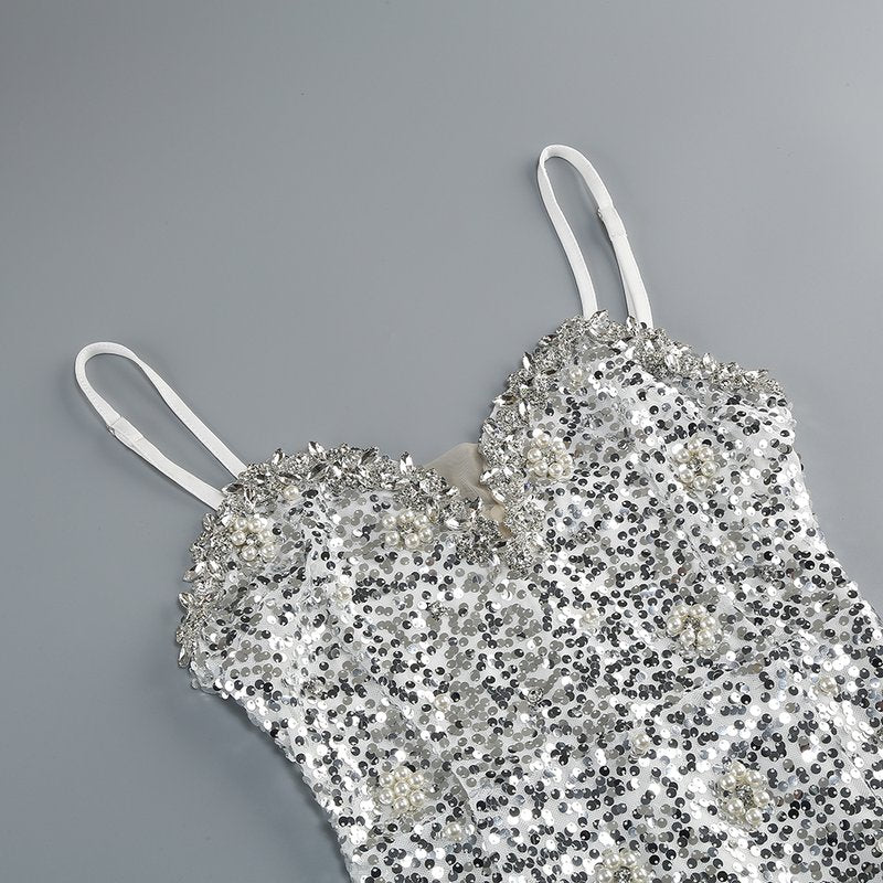 Sparkle Sequin Strapless Mini Dress H6561