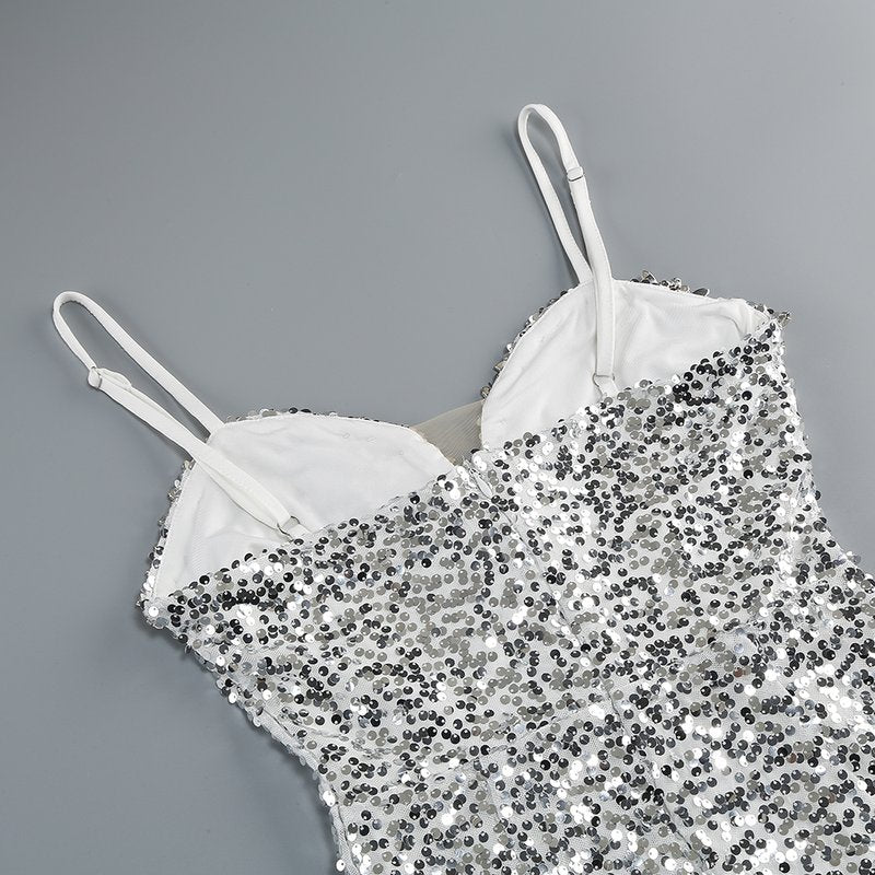 Sparkle Sequin Strapless Mini Dress H6561