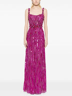 Sparkling Beaded Turquoise Maxi Dress H6769