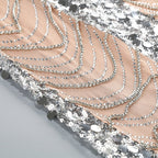Sparkling Sequin High Neck Maxi Dress H6637