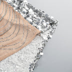Sparkling Sequin High Neck Maxi Dress H6637