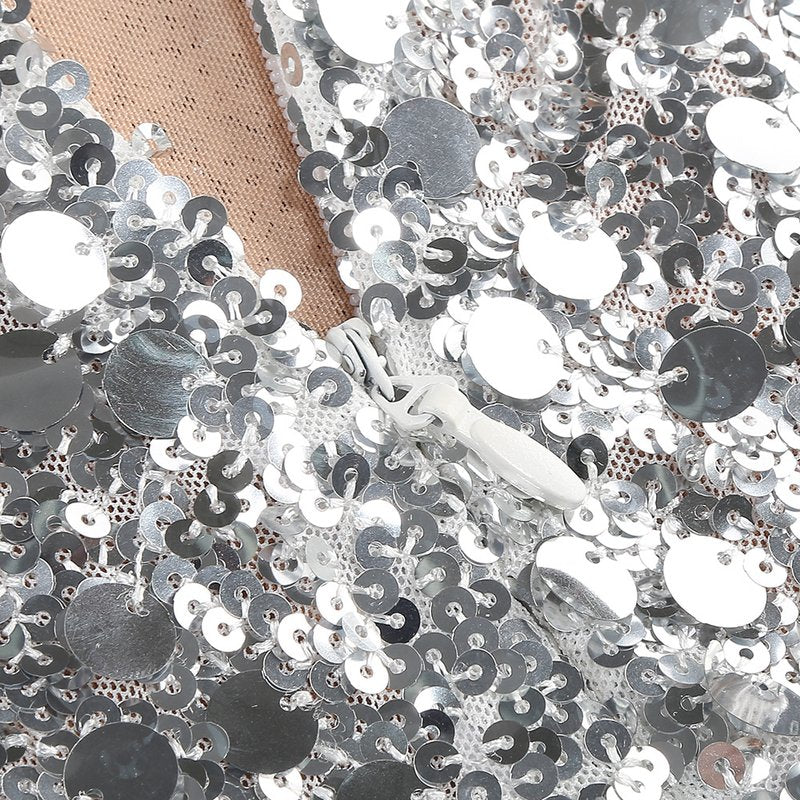 Sparkling Sequin High Neck Maxi Dress H6637