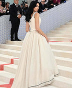 Square Neck Beaded Ball Gown H6655