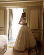 Square Neck Beaded Ball Gown H6655