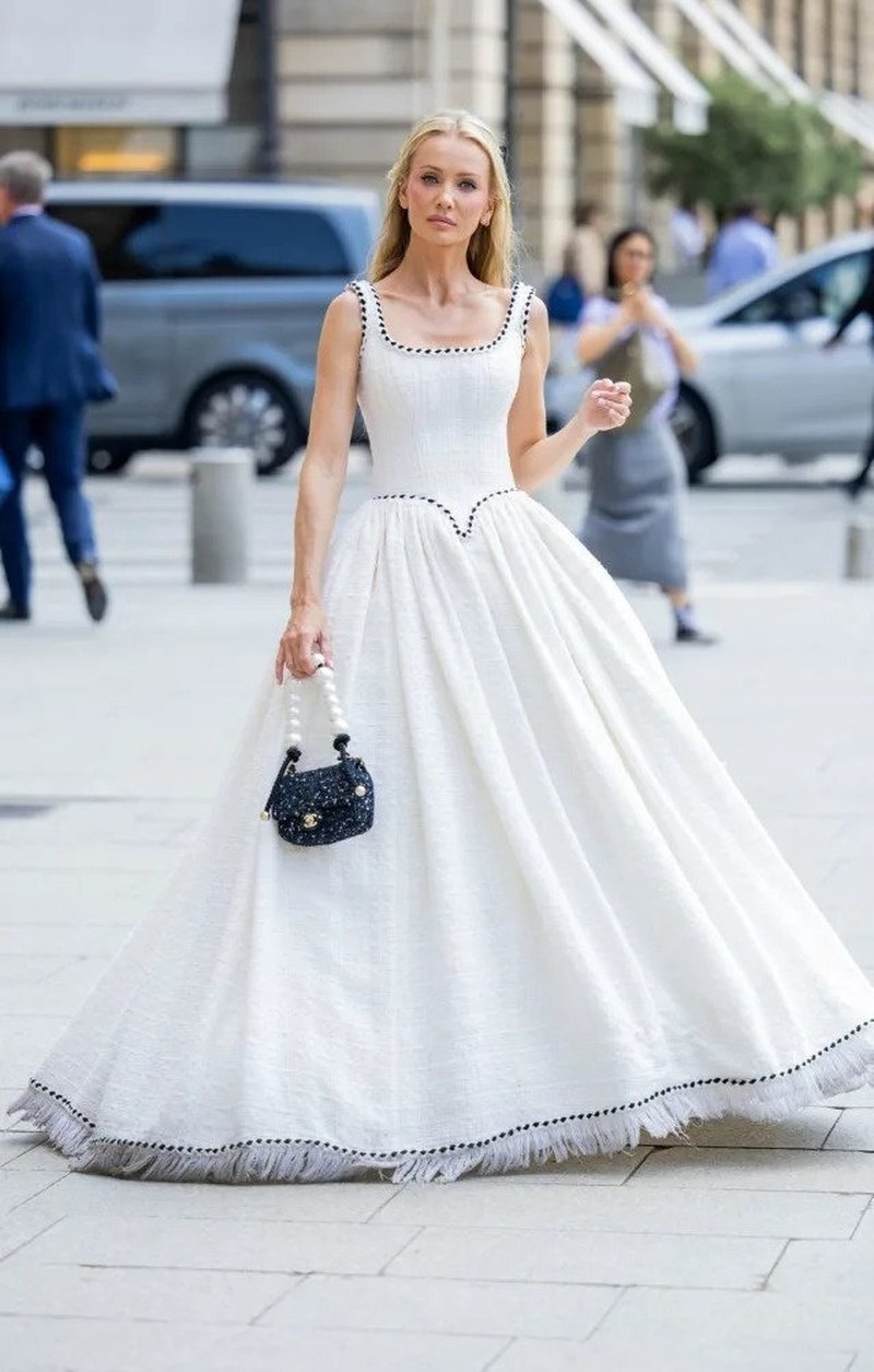 Square Neck Beaded Ball Gown H6655